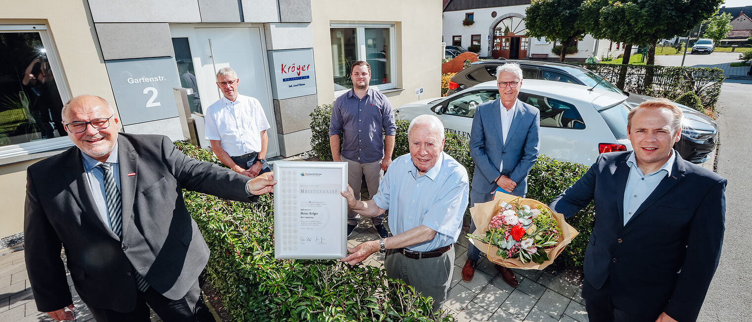 Peter Eul, Josef Thöne, Felix Thöne, Heinz Kröger, Dietmar Ahle und Stephan Peters (von links)