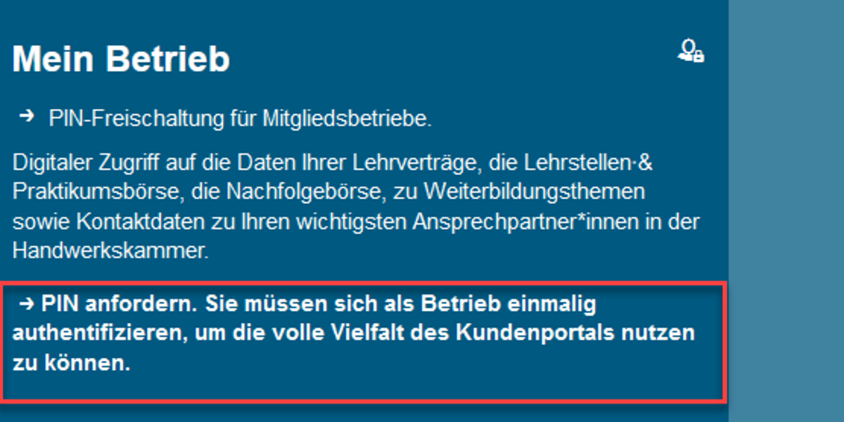PIN Freischaltung